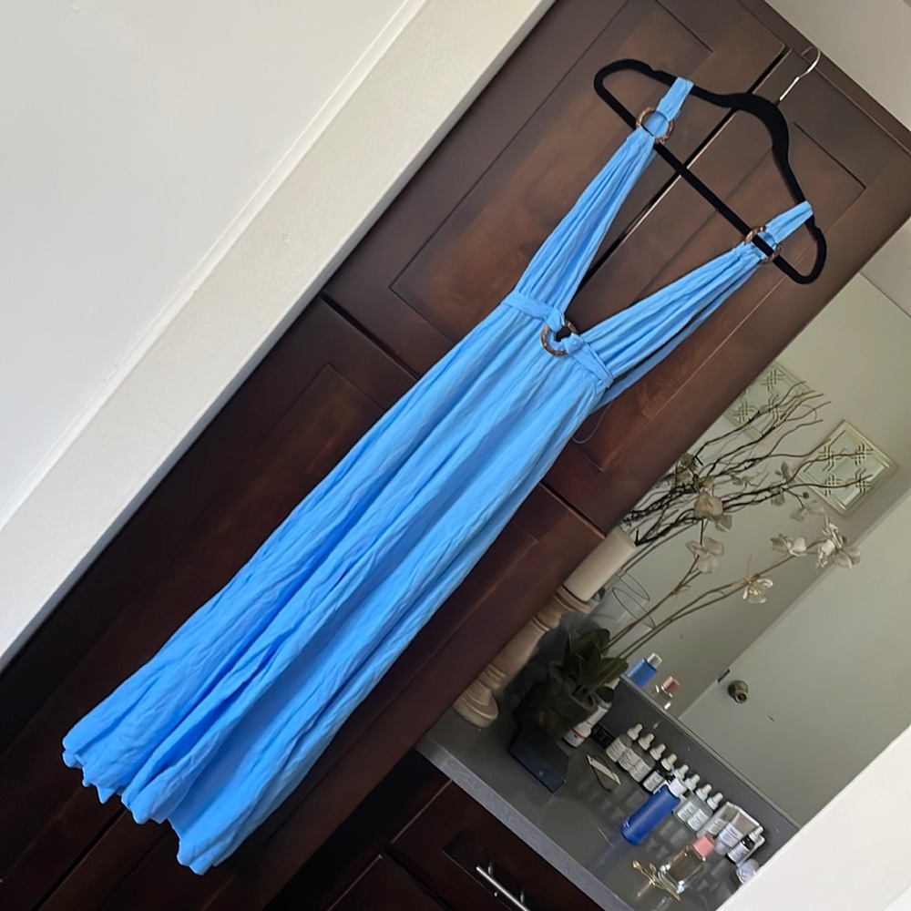 NWT Gorgeous Deep V Wide Leg Jumpsuit